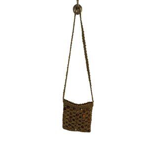 Blue Miami Crochet Crossbody Purse EUC